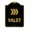 Signmission Designer Series Sign-Valet Right Arrow, Black & Gold Aluminum Sign, 18" x 24", BG-1824-22744 A-DES-BG-1824-22744 - alternate 1